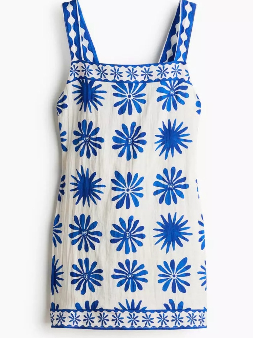 PRISTINE H&M Blue Floral Mini Dress - Size M - Worn Once / Like New